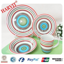 16pcs Ceramic Stoneware Hand Painted Dinner Set